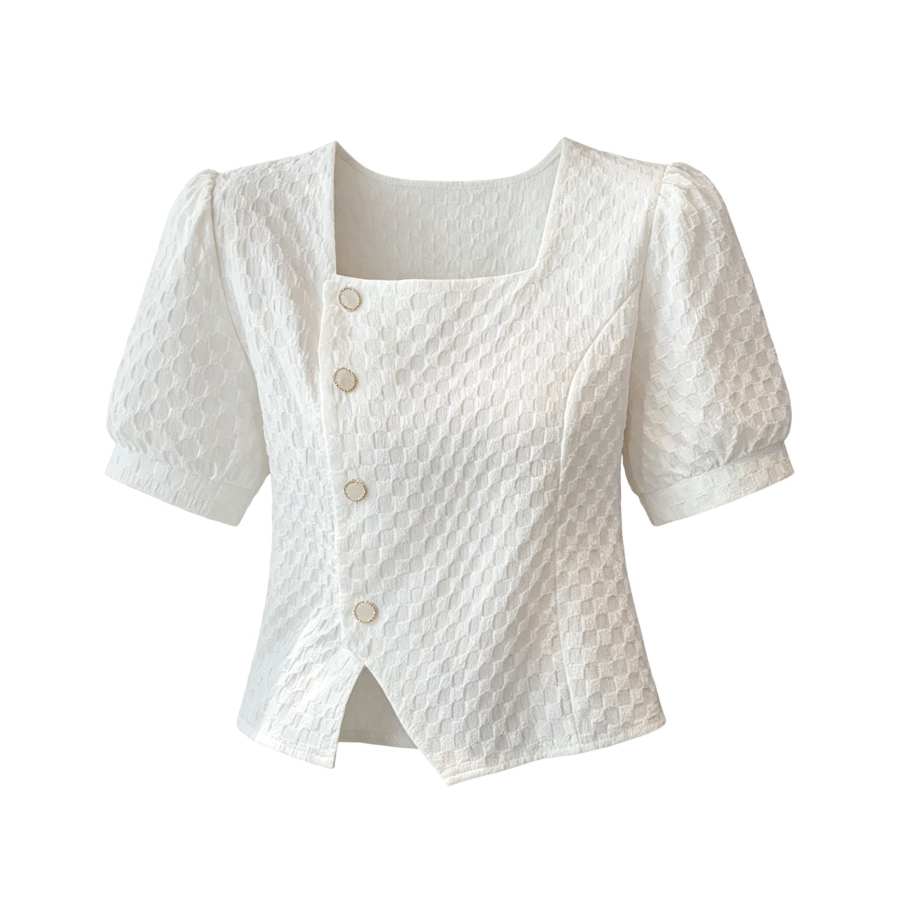 Sugarfunk Shirts Women's Square Collar Thin Nipped In Waist