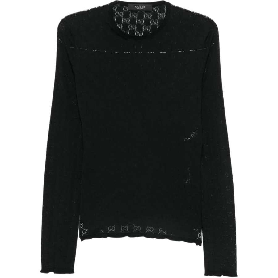 GUCCI T Shirts Women's Black Crew Neck Moderate Other