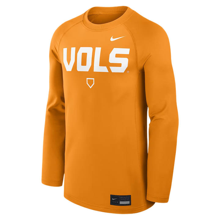 Nike Nike Dri Fit College T Shirts Men's Orange Crew Neck Moderate
