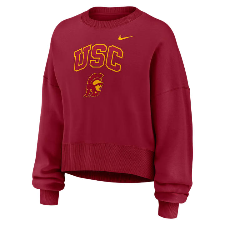 Nike Nike College Sweatshirts Women's Dark Red Crew Neck Moderate