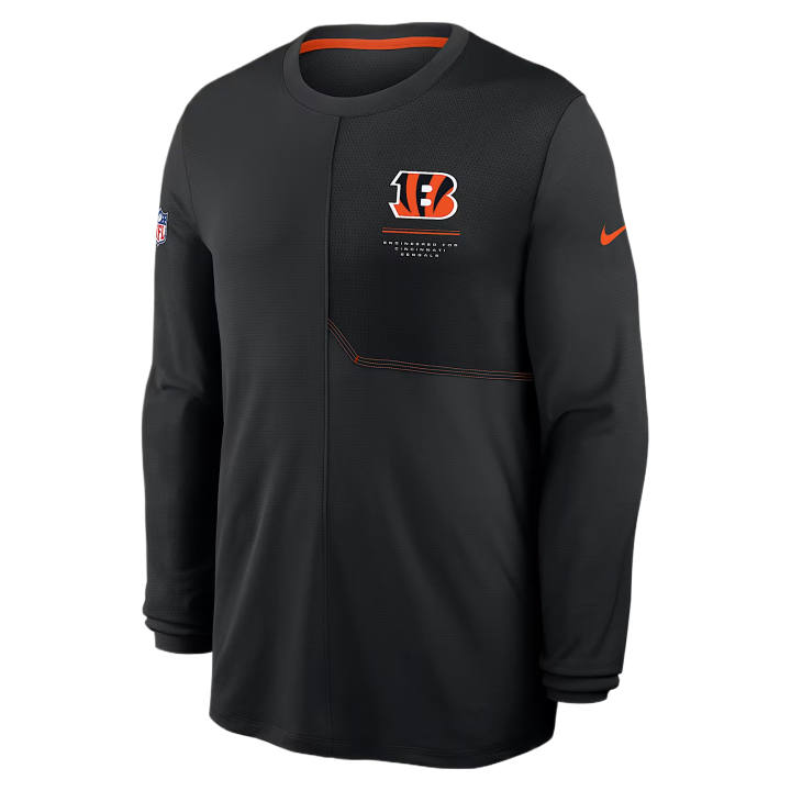 Nike Nike Dri Fit Sweatshirts Men's Black/University Orange Crew Neck Moderate