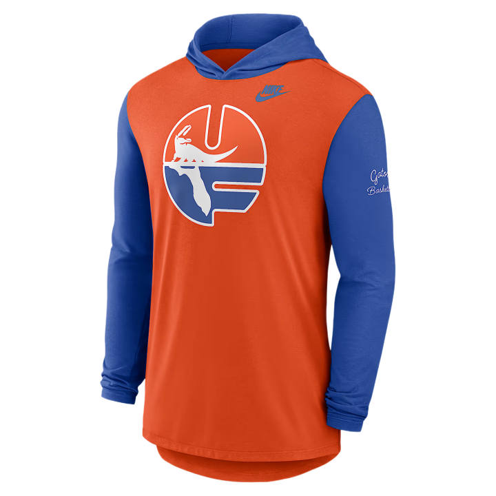 Nike Nike T Shirts Men's Orange Hooded Non Detachable Moderate Straight Fit