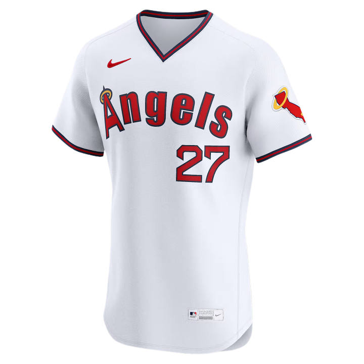Nike Nike X MLB Baseball Jerseys Men's White V Neck Moderate