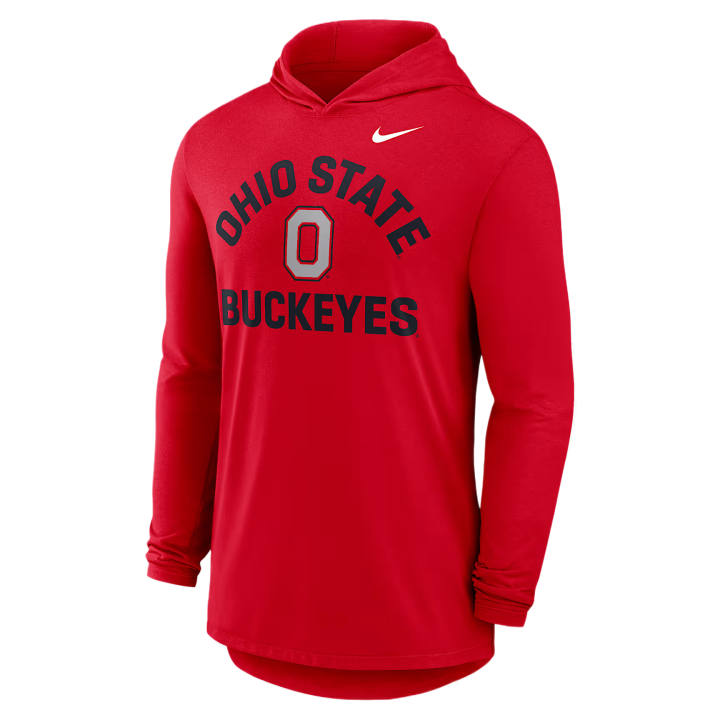 Nike Nike T Shirts Men's Red Hooded Non Detachable Moderate