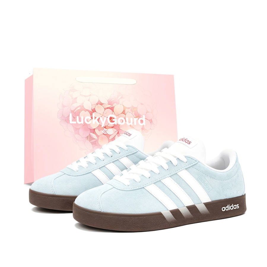 Adidas Adidas VL COURT 2.0 Skateboard Shoes Unisex Low Top Blue/White