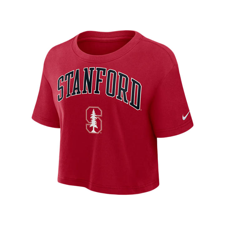 Nike Nike Dri Fit College T Shirts Women's Dark Red Crew Neck Moderate