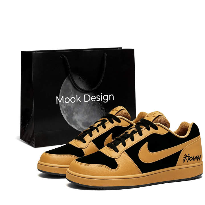 Nike Nike EBERNON Skateboard Shoes Men's Low Top Brown