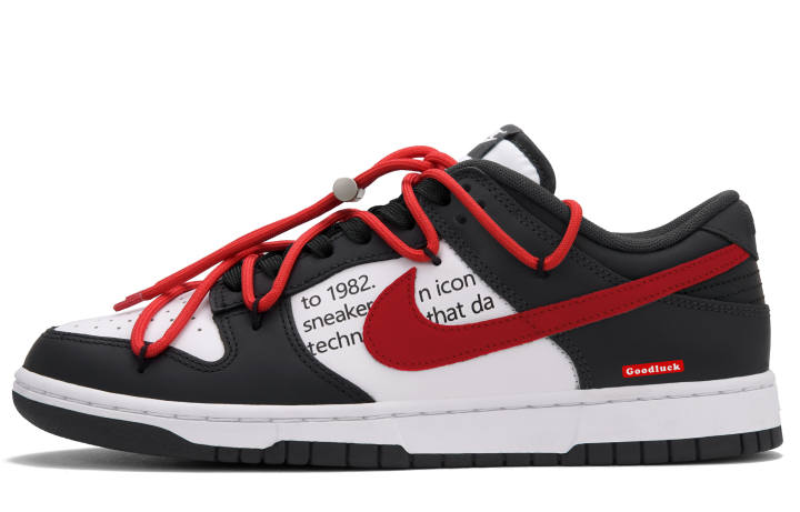 Nike Nike Dunk Skateboard Shoes Unisex Low Top Black White Red