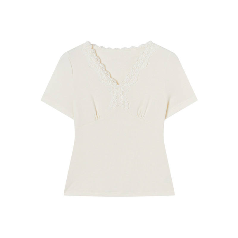 XIANGYING T Shirts Women's V Neck Thin