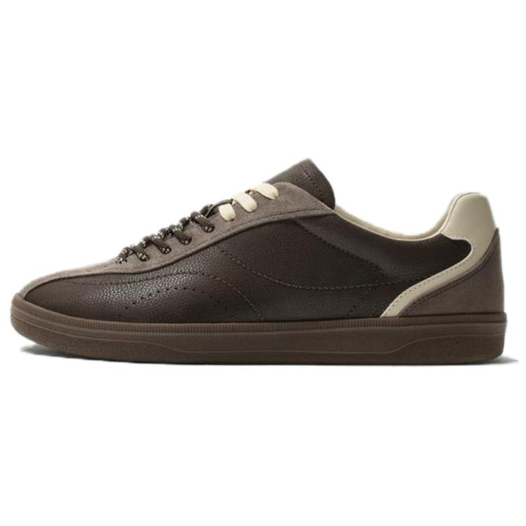 ZARA German Army Trainers Men's Low Top Brown