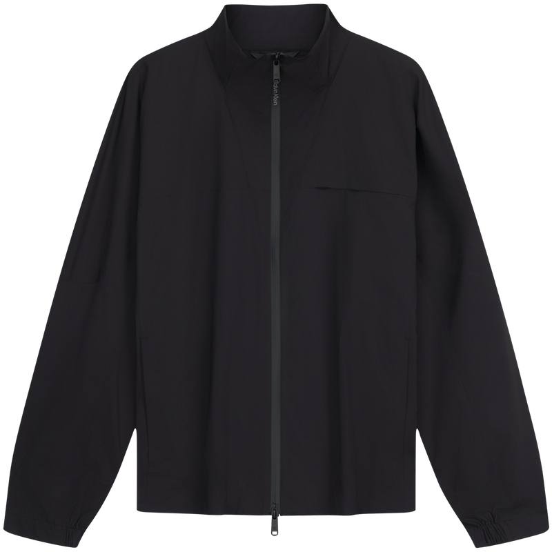 Calvin Klein Windbreaker Jackets Men's UB1 Space Black Stand Collar Moderate