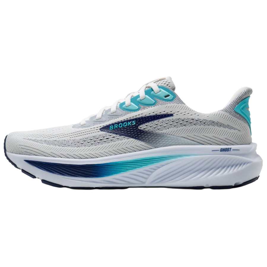 Brooks Ghost 17 Cushioning Low top Running Shoes Unisex Gray Blue