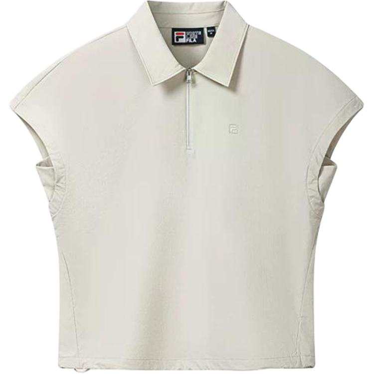 FILA Polo Shirts Women's Stone Elegant Gray GY Lapel Moderate Straight Fit