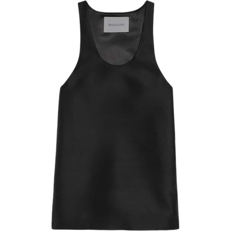 Balenciaga Short Sleeved Dresses Women's Black Crew Neck Moderate Short Skirt