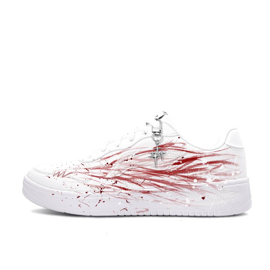 Li-Ning Li Ning Floating Boat Skateboard Shoes Men's Low Top Dark Red