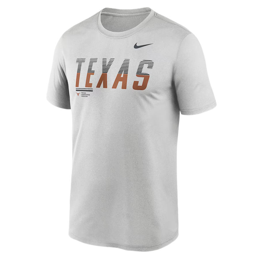 Nike Nike Dri Fit College T Shirts Men's Gray Crew Neck