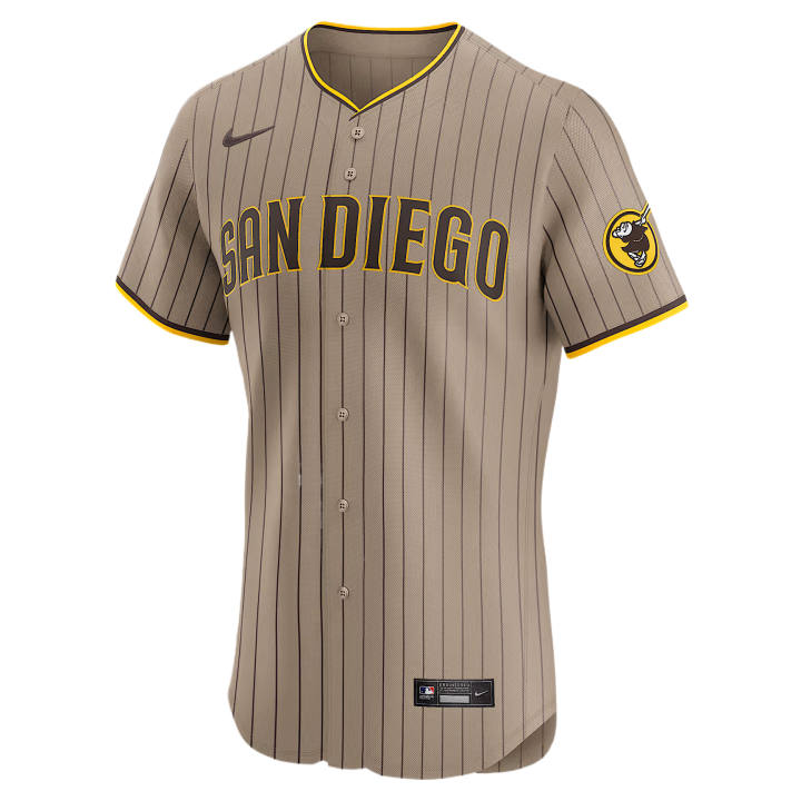 Nike Nike X MLB Baseball Jerseys Men's Tan/Beige V Neck Moderate
