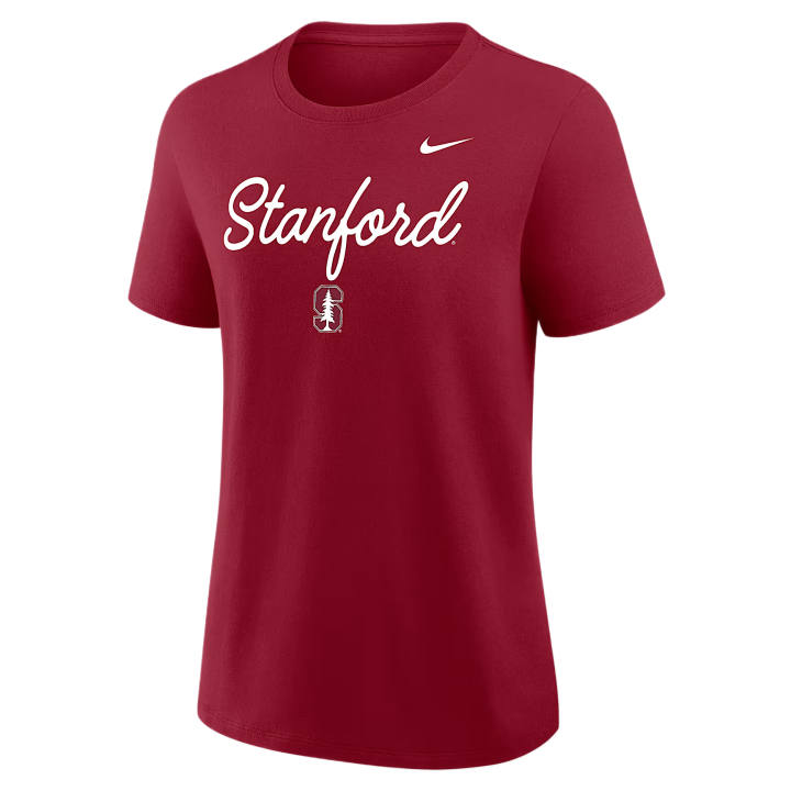 Nike Nike T Shirts Women's Dark Red Crew Neck Moderate