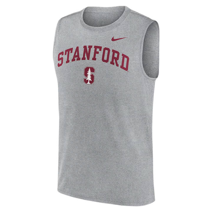 Nike Nike Dri Fit College Tank Tops Men's Gray Crew Neck Moderate Other