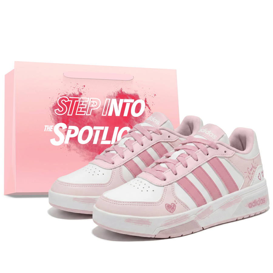 Adidas Adidas COURTBEAT Skateboard Shoes Unisex Low Top Pink/White/Red