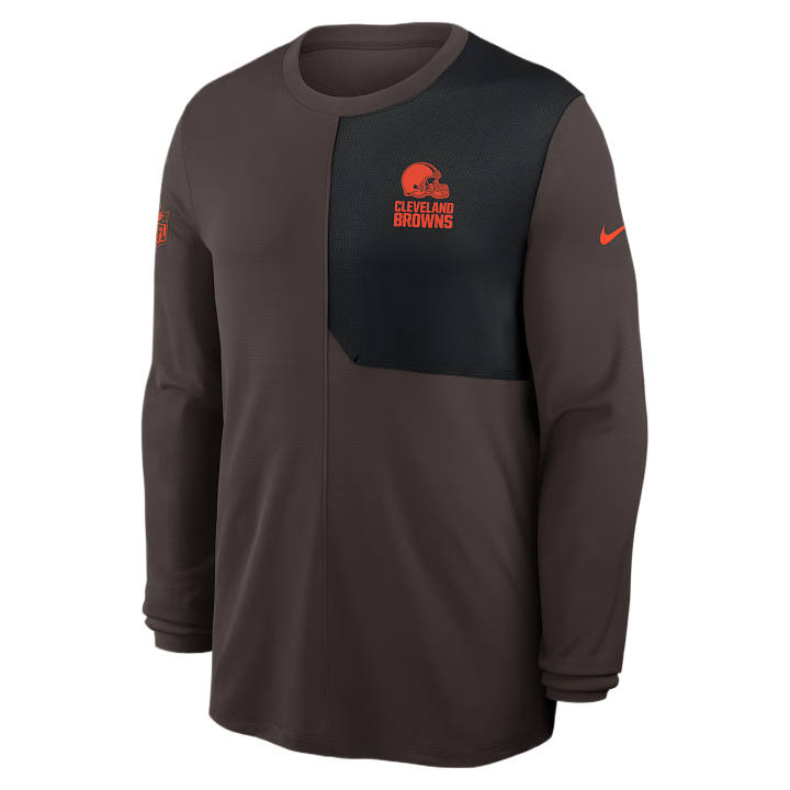 Nike Nike Dri Fit Sweatshirts Men's Brown Crew Neck Moderate