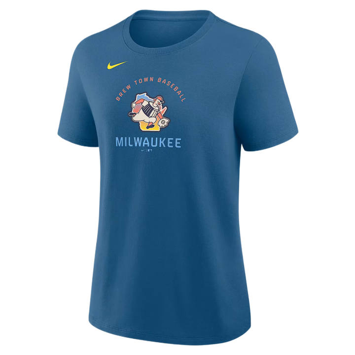 Nike Nike T Shirts Women's Blue Crew Neck Moderate