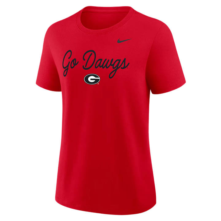 Nike Nike T Shirts Women's Red Crew Neck Moderate