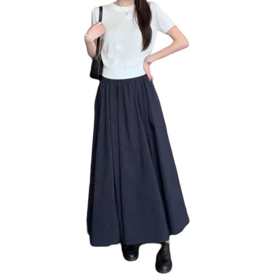 JBBCN Two Piece Skirt Sets Women's Crew Neck Moderate Midi Skirt