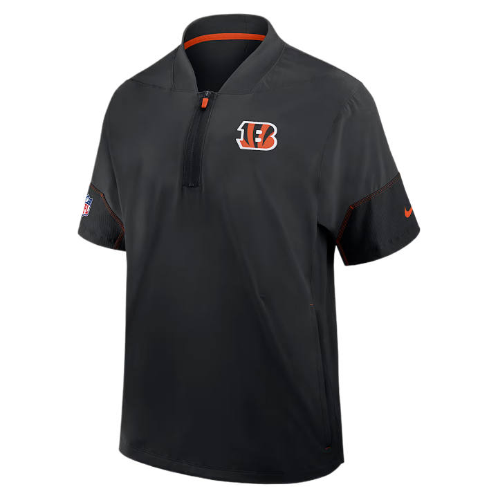Nike Nike Jackets Men's Black/University Orange Baseball Collar Moderate Straight Fit