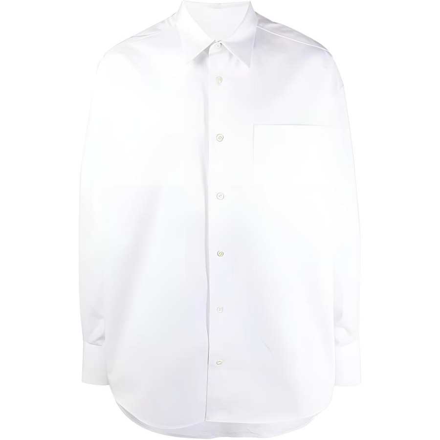 AMIPARIS AMIPARIS Shirts Unisex White Lapel Moderate