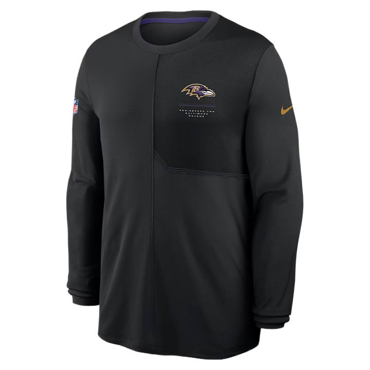 Nike Nike Dri Fit Sweatshirts Men's Black/New Orchid Crew Neck Moderate
