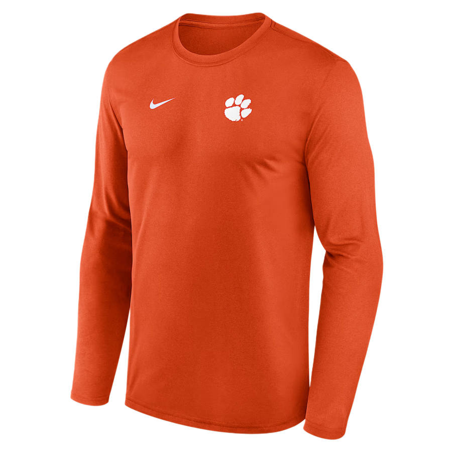 Nike Nike Dri Fit College T Shirts Men's University Orange Crew Neck