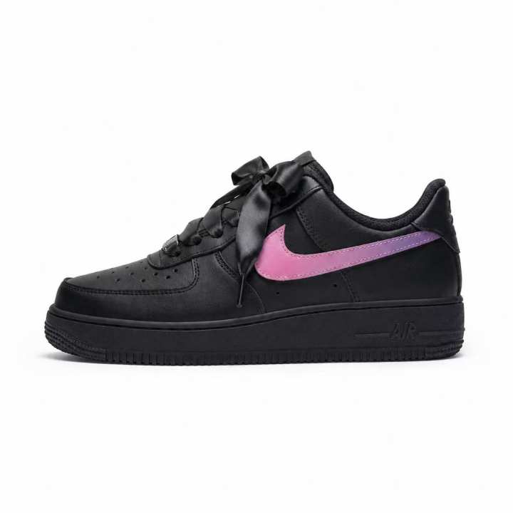 Nike Nike Air Force 1 Skateboard Shoes Men's Low Top Black Pink