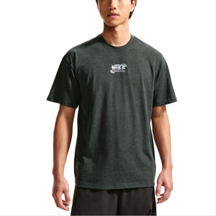 Nike Nike T Shirts Men's Gray Crew Neck Moderate
