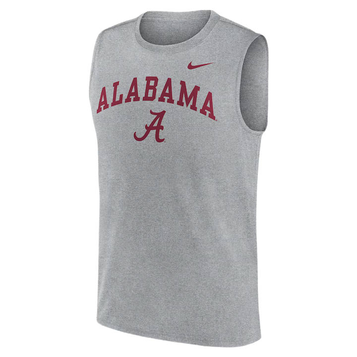 Nike Nike Dri Fit College Tank Tops Men's Gray Crew Neck Moderate Other