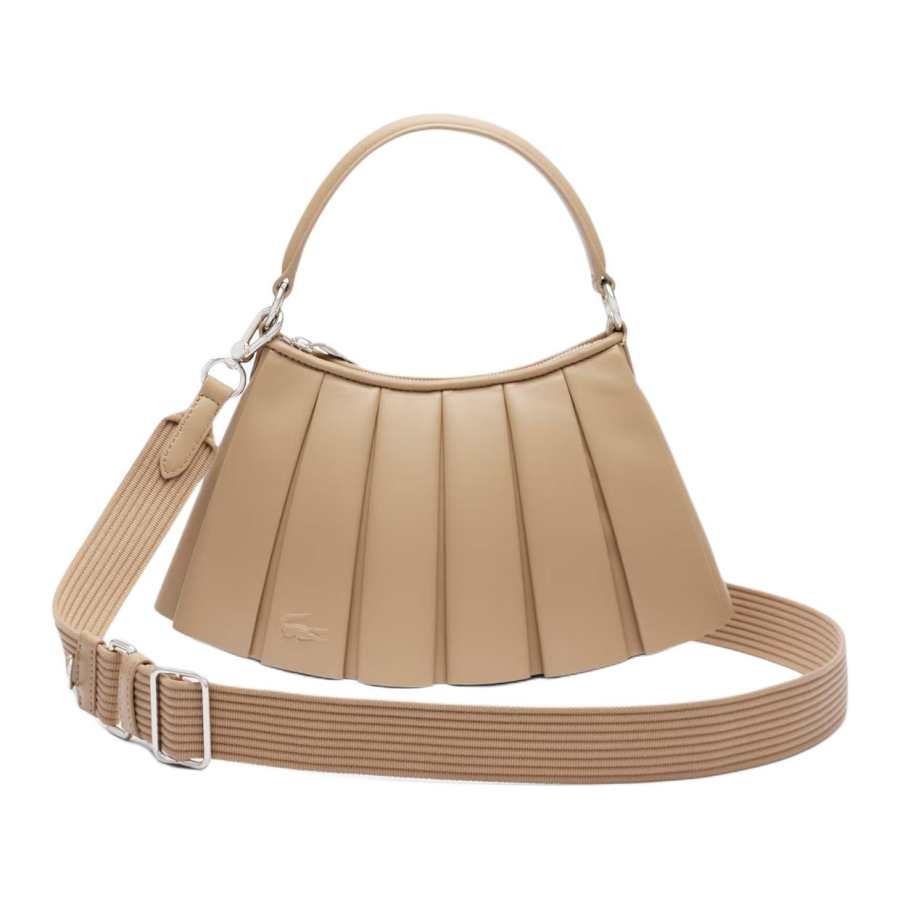 LACOSTE Sheepskin One Shoulder Handbag Small Women's Khaki