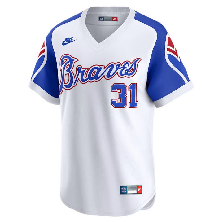 Nike Nike X MLB Baseball Jerseys Men's White V Neck Moderate