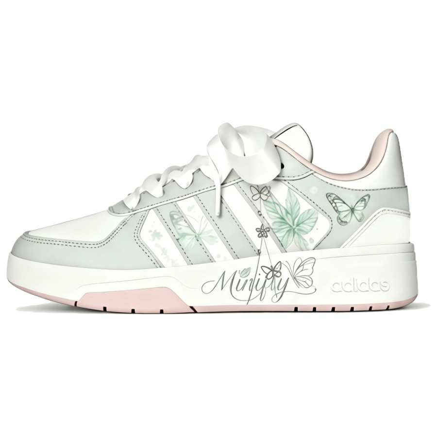 Adidas Adidas COURTBEAT Skateboard Shoes Women's Low Top Mint Green Milk White Pink