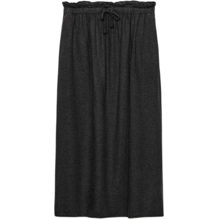 ZARA Casual Long Skirts Women's Coal Gray 4043/244/807 Moderate Long Skirt A Line Skirt