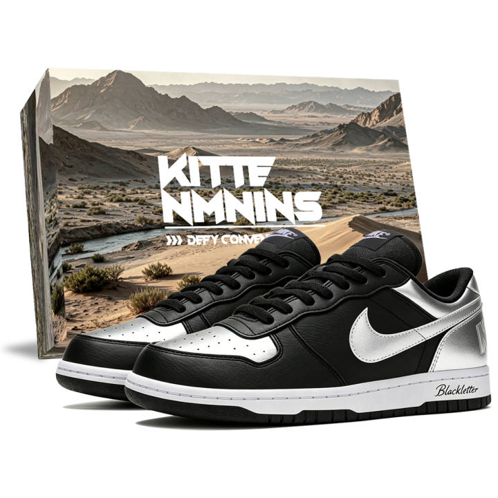 Nike Nike Big Skateboard Shoes Men's Low Top Black/Silver