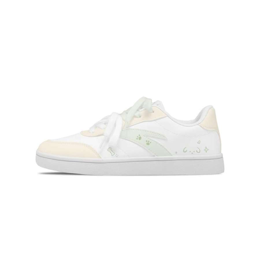 ANTA Active Skateboard Shoes Women's Low Top Yellow Green