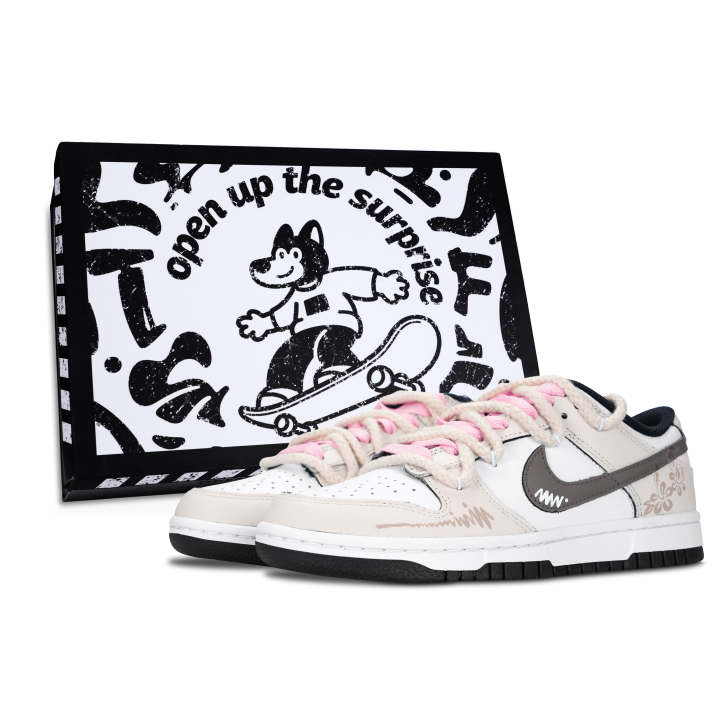 Nike Nike Dunk Skateboard Shoes Unisex Low Top Beige/Brown