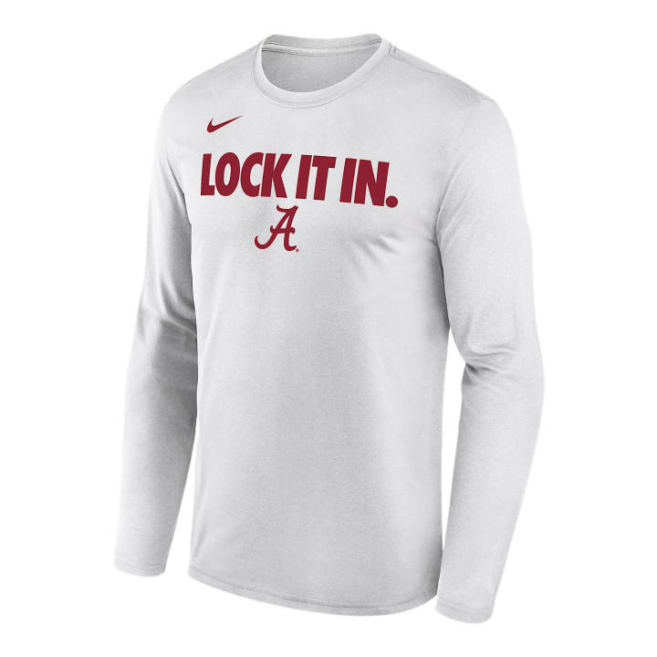 Nike Nike Dri Fit College T Shirts Men's White Crew Neck Moderate