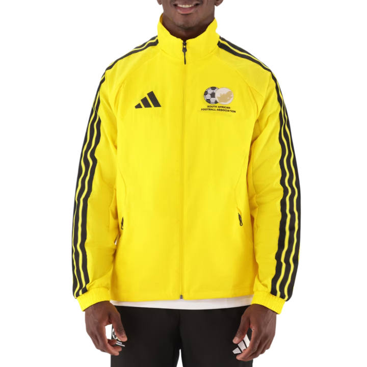 Adidas Adidas Jackets Men's Yellow Team Stand Collar Moderate Straight Fit