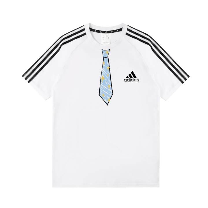 Adidas Adidas T Shirts Unisex White Collar Society Crew Neck Moderate
