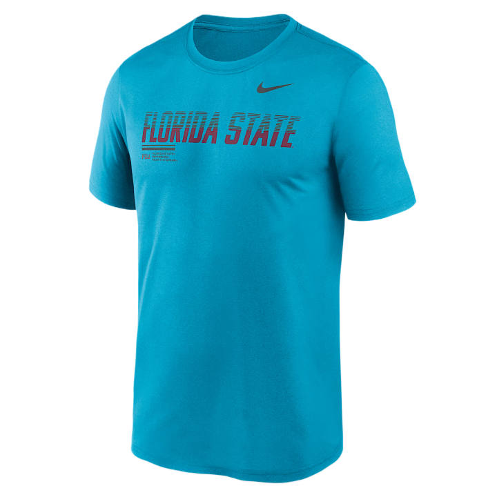 Nike Nike Dri Fit College T Shirts Men's Dark Turquoise Crew Neck