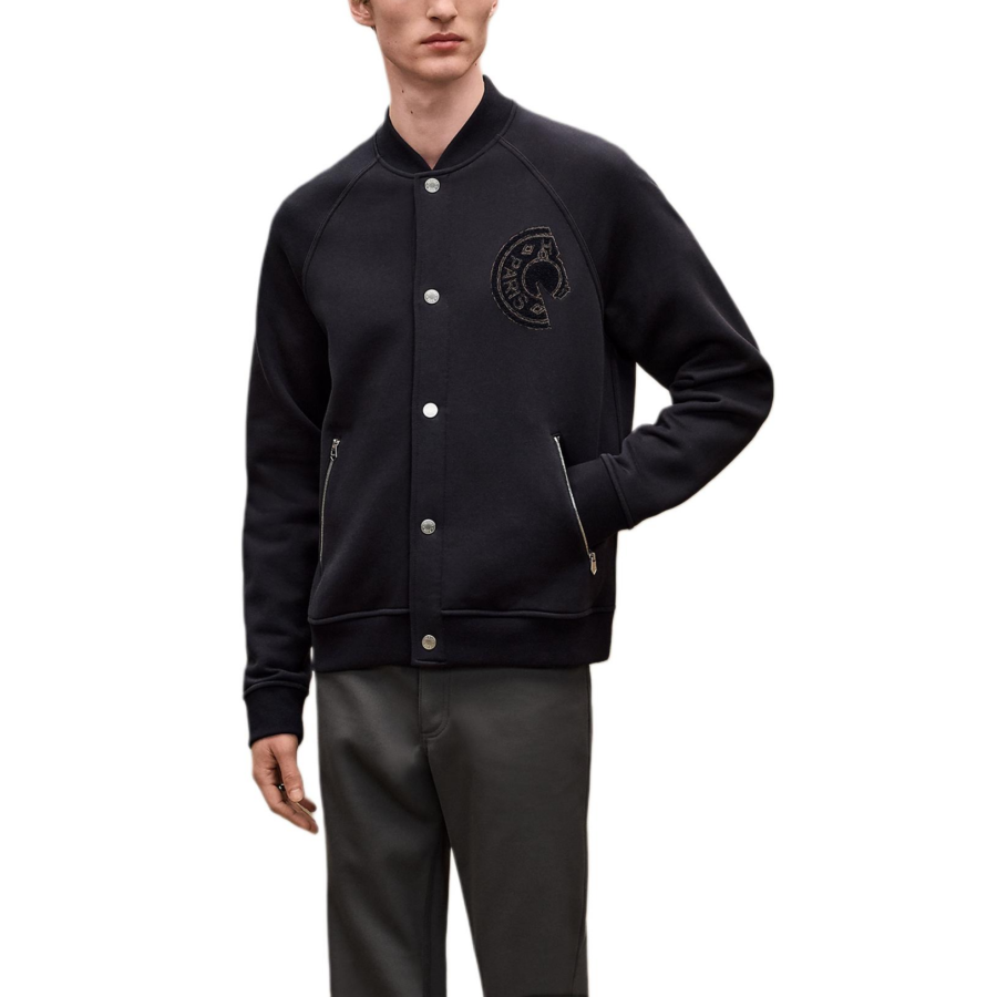 HERMES HERMES Jackets Men's Midnight Blue Moderate Straight Fit