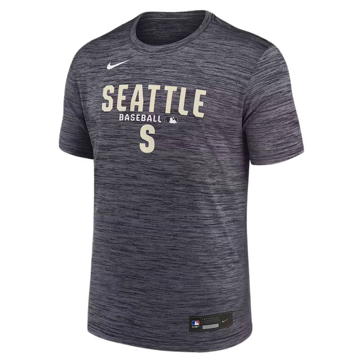 Nike Nike Seattle Mariners T Shirts Men's Black Crew Neck Moderate