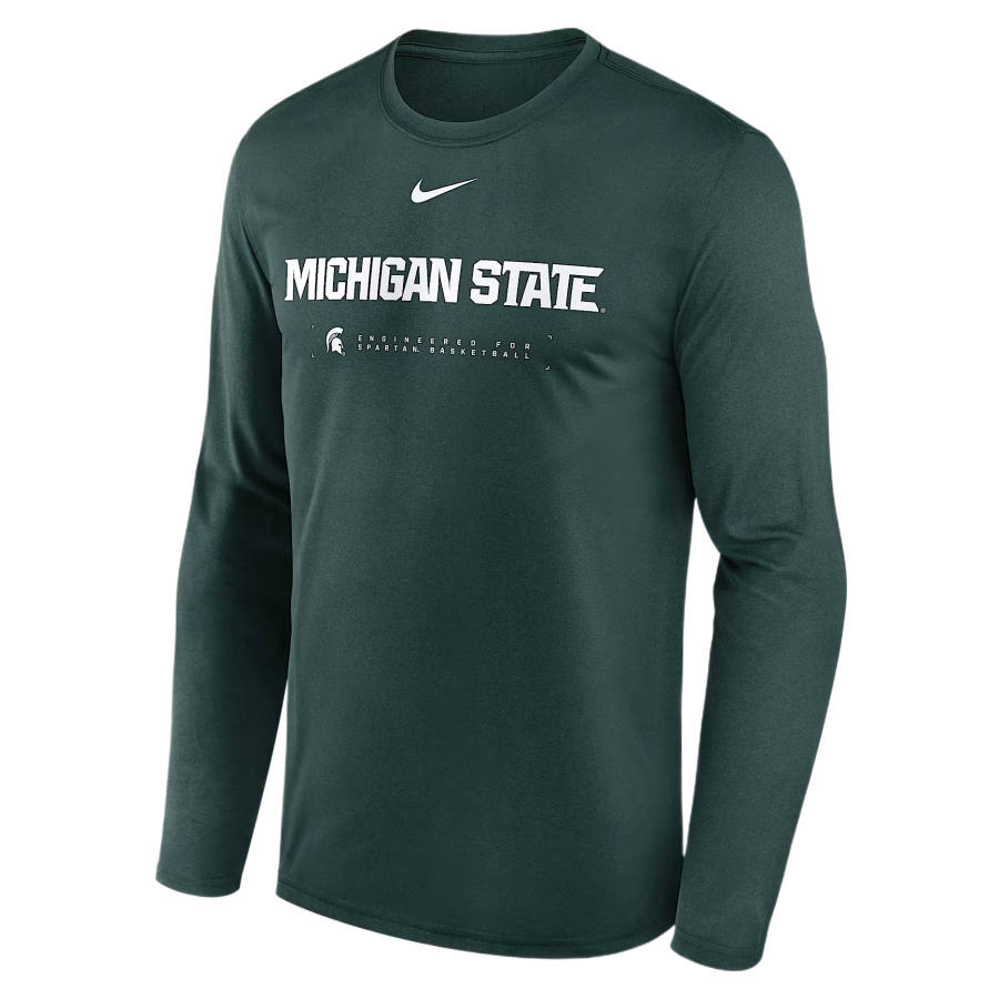 Nike Nike Dri Fit College T Shirts Men's Green Crew Neck
