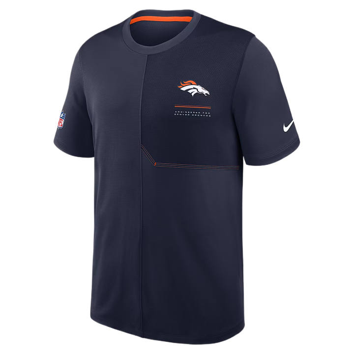 Nike Nike Dri Fit T Shirts Men's Marine Blue Crew Neck Moderate